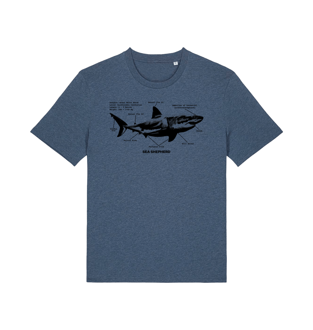 Dark Heather Blue Printed T-shirt